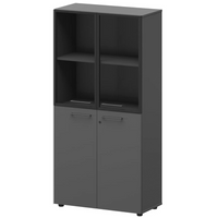 Шкаф высокий комбинированный Кортез СМШ-48.28F.28RS Графит
